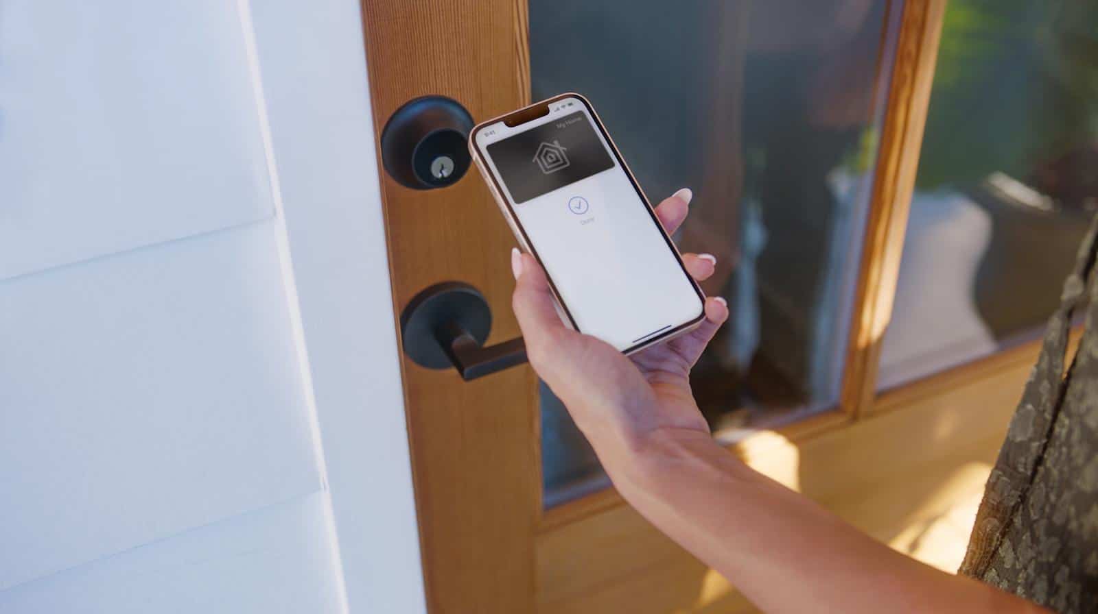 Iphone being used to unlock level smart lock