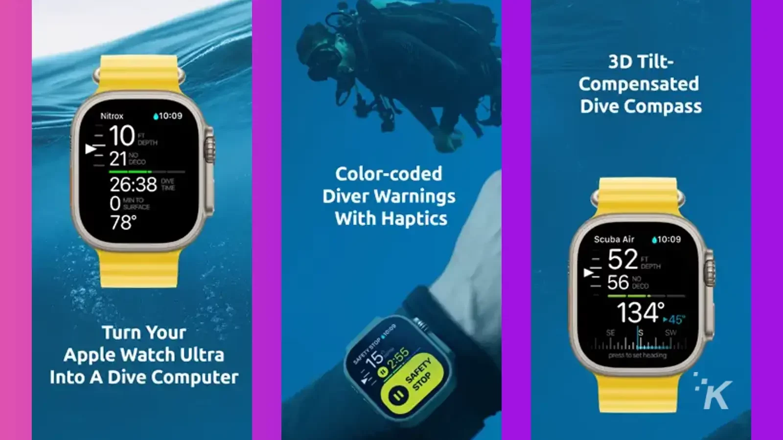 apple watch ultra oceani+ app