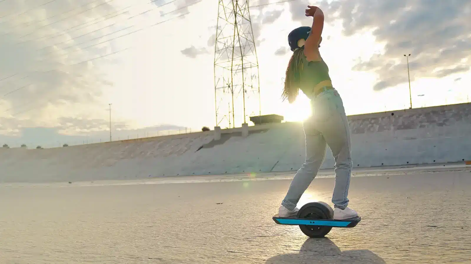 person riding onewheel