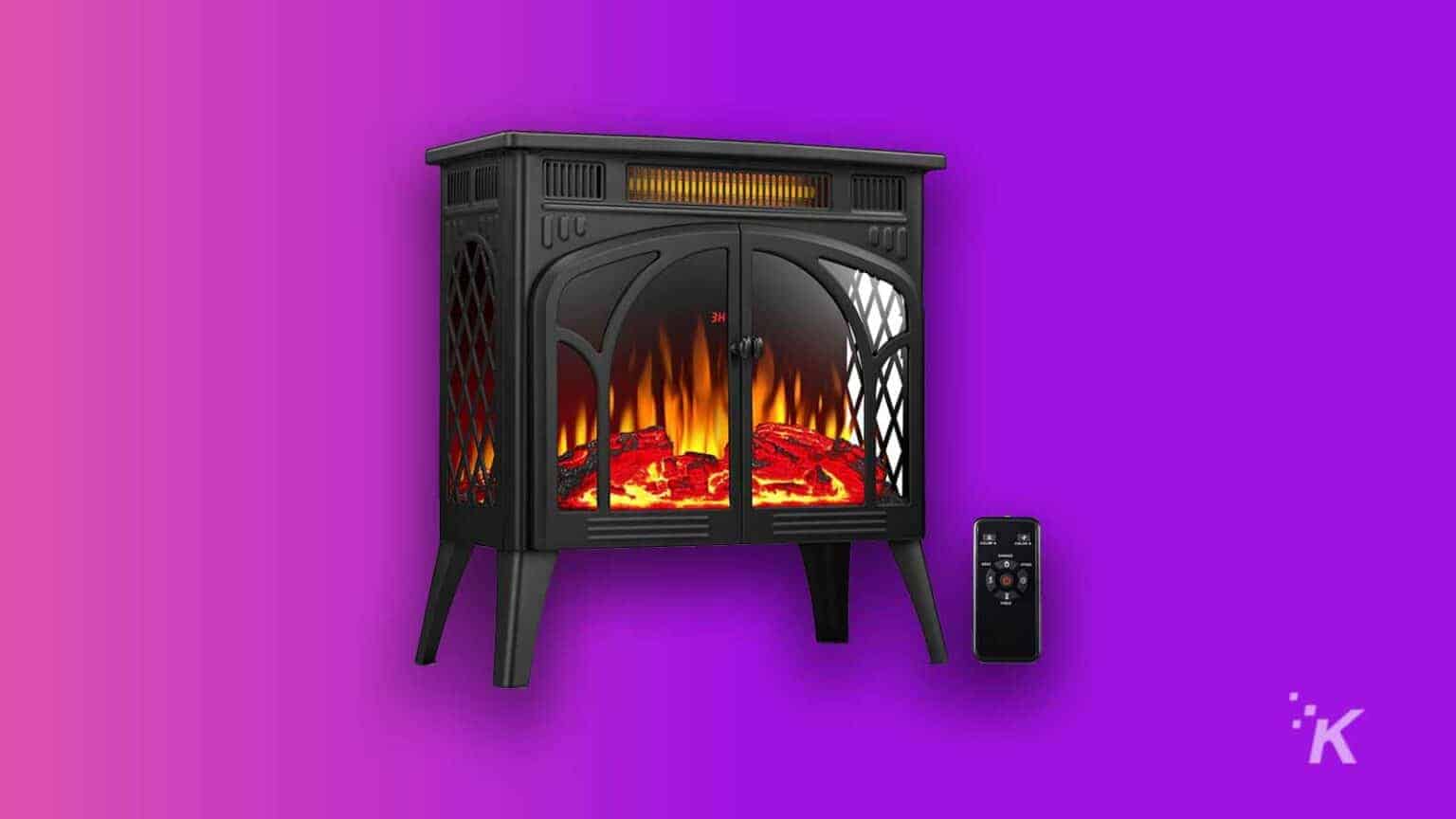Warm up with the Rintuf electric fireplace heater, now 170