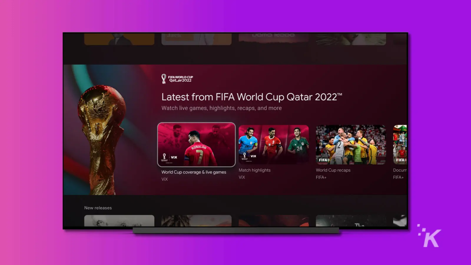 google tv showing world cup 2022 content