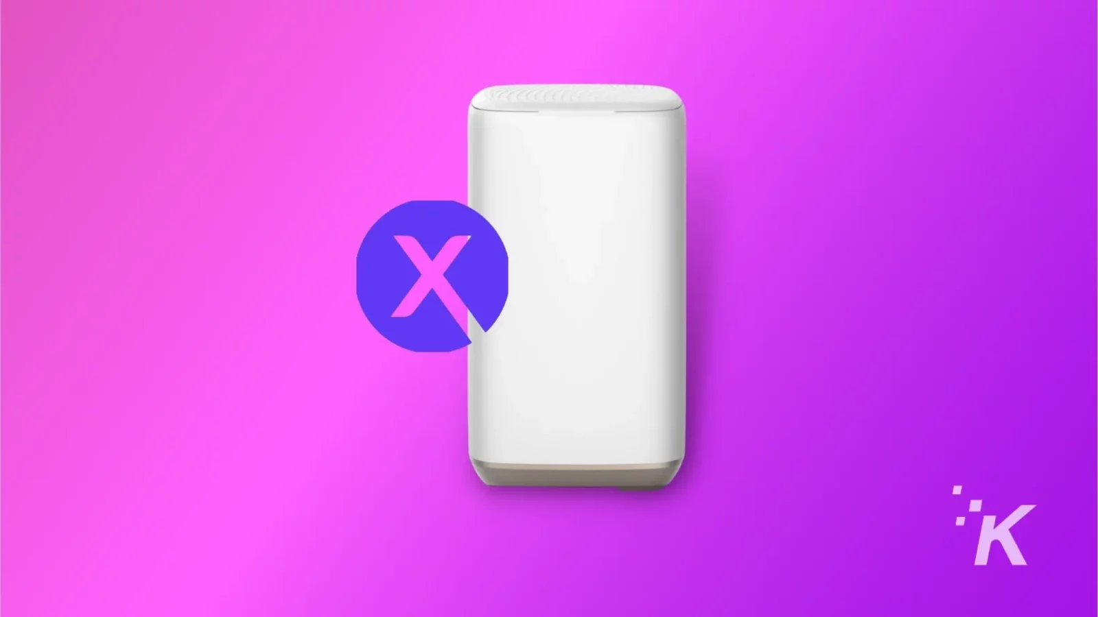 Xfinity wifi router on the purple background