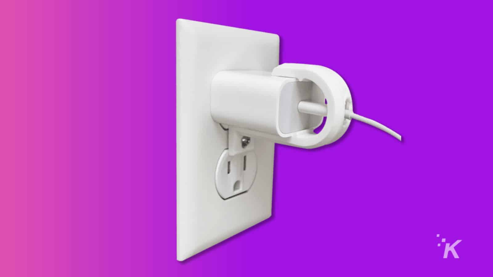 Lock Socket in purple background