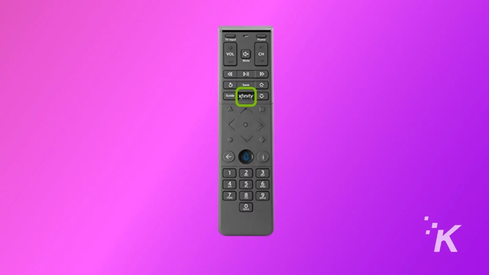 Press the xfinity button or home button on the remote.