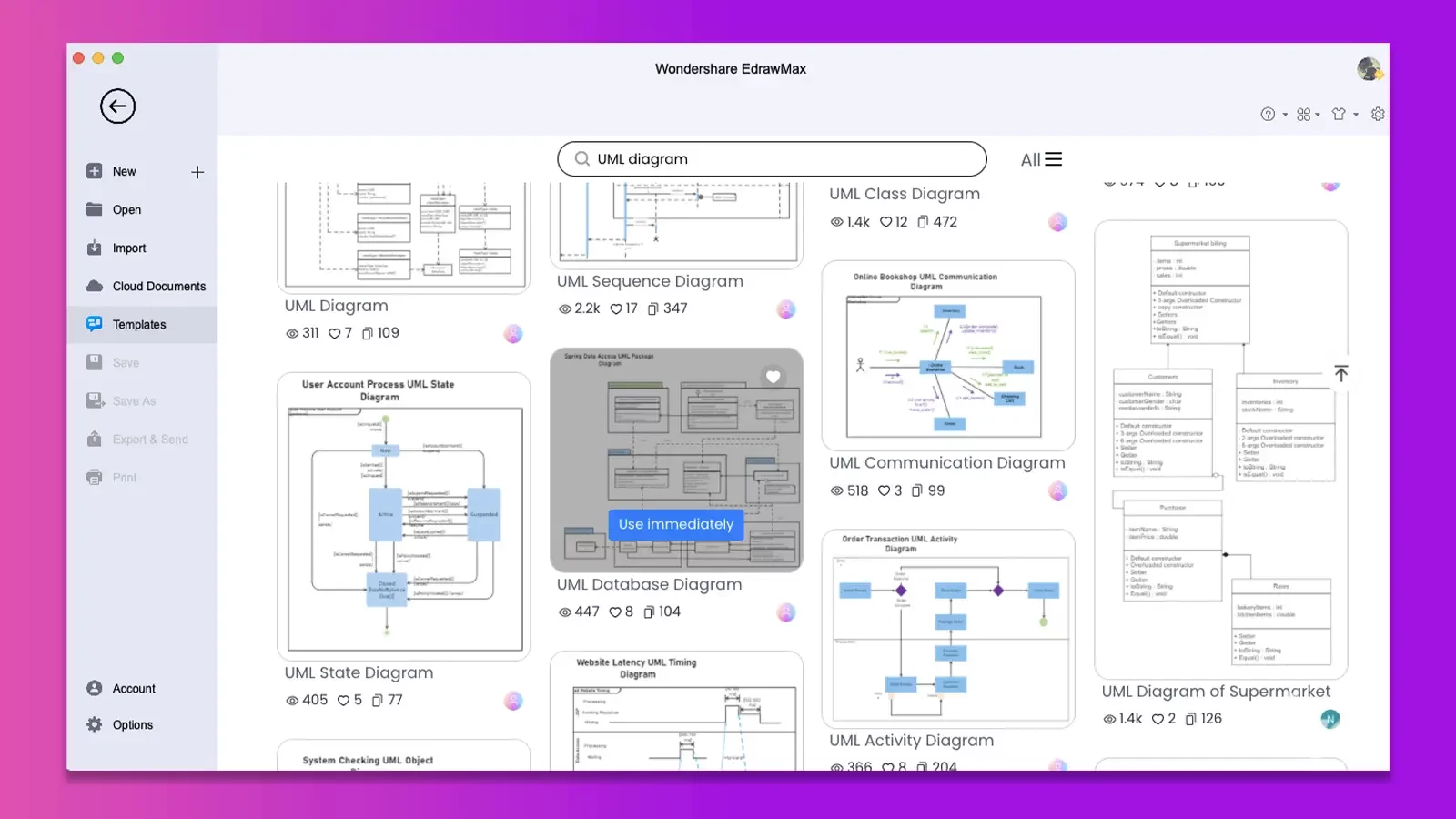 Wondershare EdrawMax UML Database Diagram