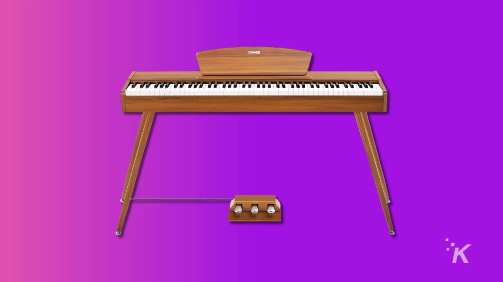 donner ddp-80 digital piano on purple background