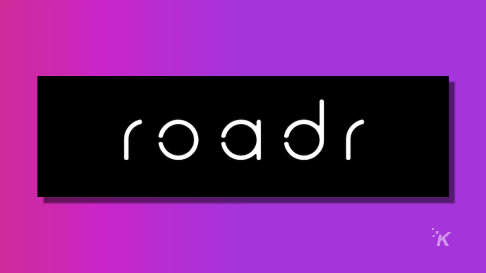 roadr logo on purple background