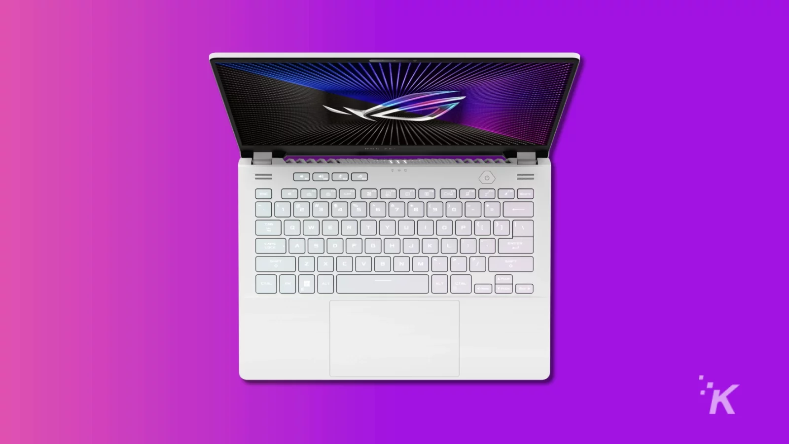 asus zephyrus g14 gaming laptop in white