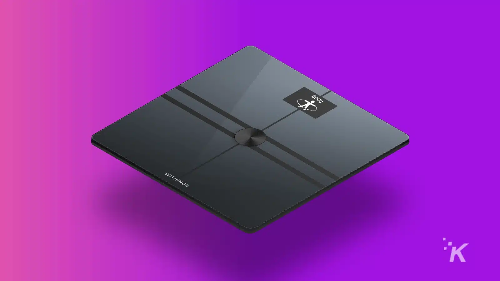 withings body comp smart scale on purple background