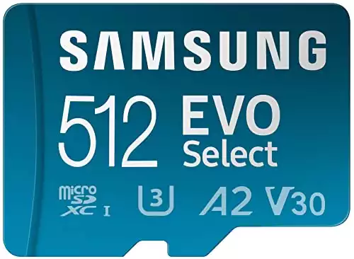 Samsung Evo Select 512GB microSD