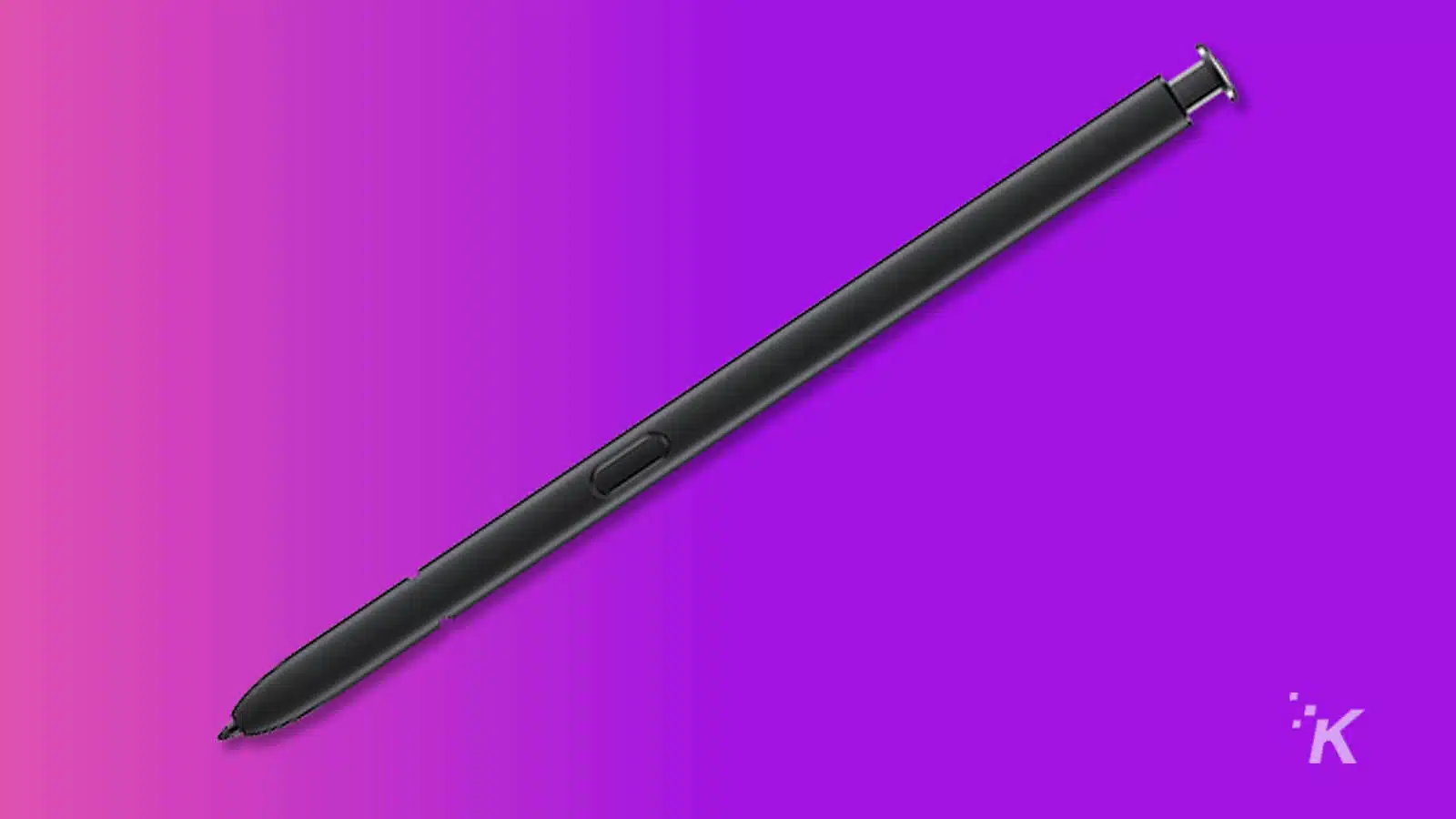S pen in purple background