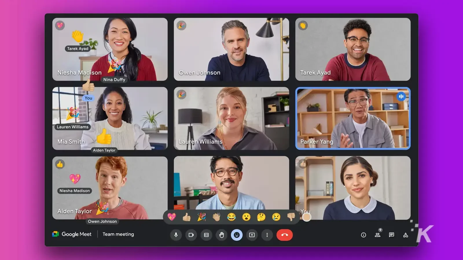 google meet emojis