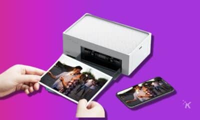 liene 4x6 photo printer on a purple background