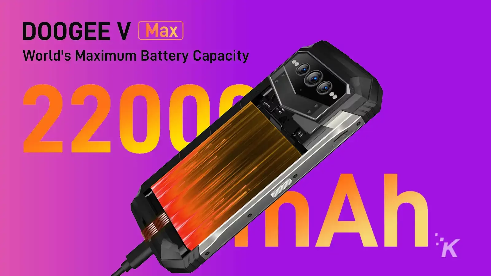 Doogee V Max with a 22000 mAh battery - specifications and features