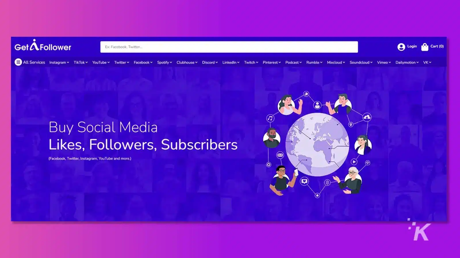 GetAFollower website