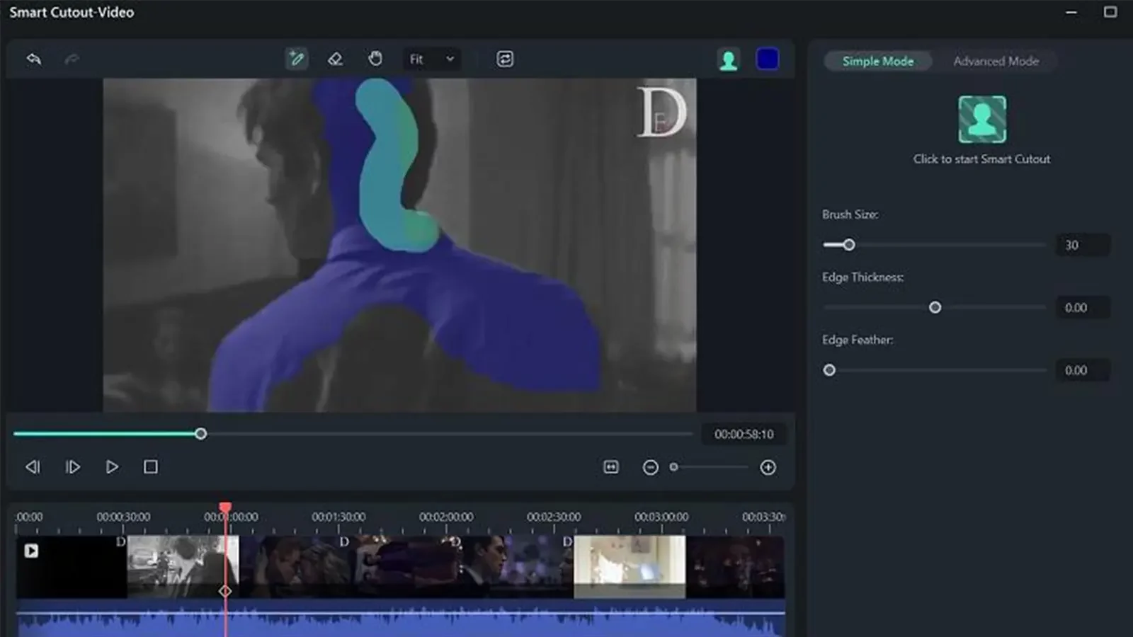 Video editing using the smart cutout feature in wondershare filmora