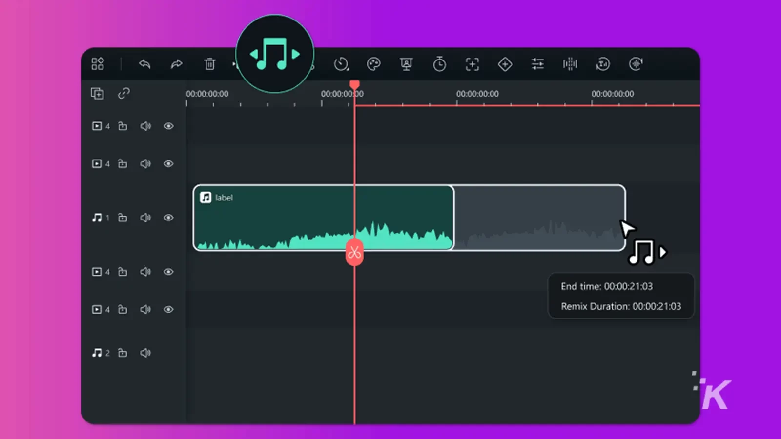 AI Audio Stretch feature in Wondershare Filmora
