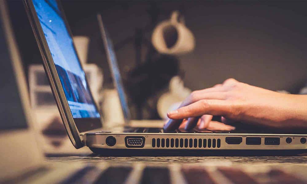 Browsing the internet on laptop on Octo Browser