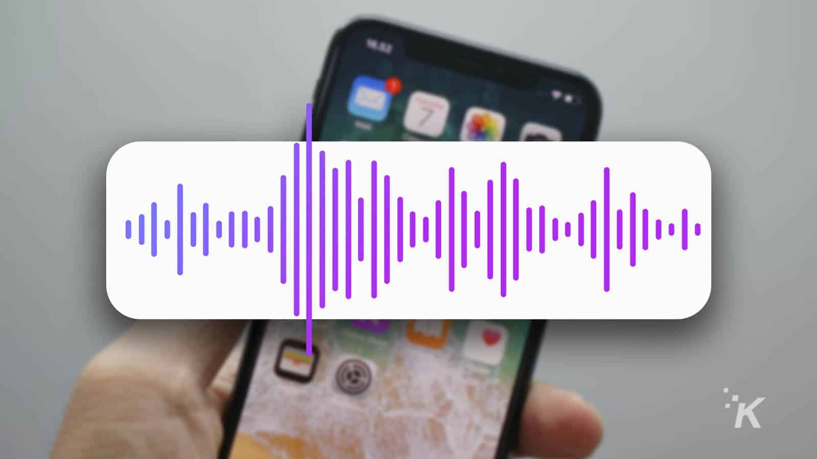 ai generated voice icon with iphone