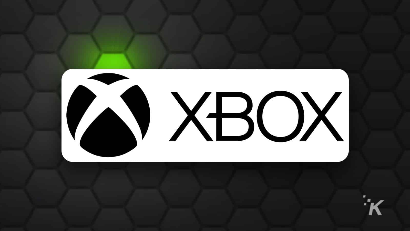 xbox logo with honeycomb background