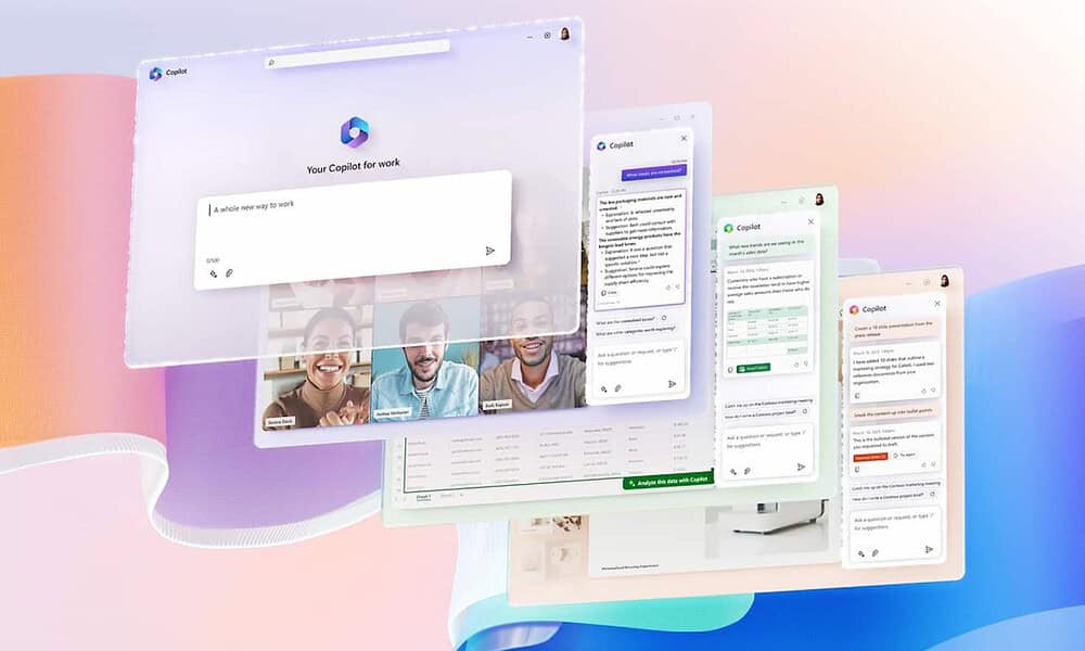 microsoft copilot demo screen showing all the new ai intergratrions