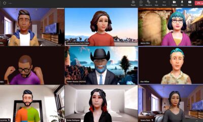 Microsoft teams meeting with everyone in 3d avatars