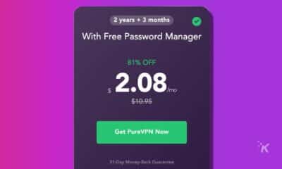 purevpn offer coupon on a purple background