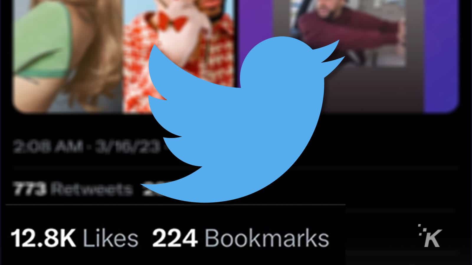 twitter bookmark count with twitter logo