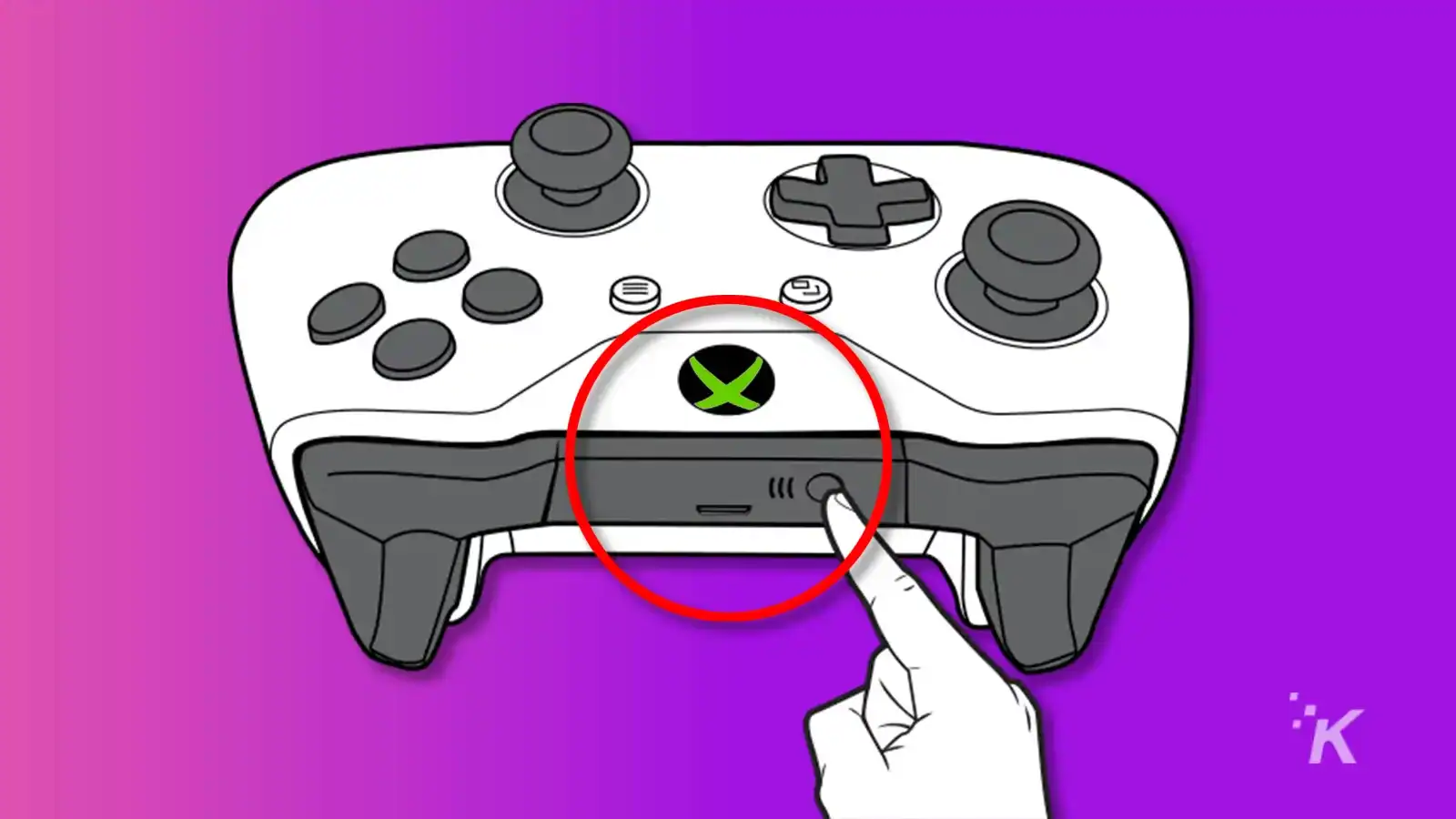 Xbox controller sync button to PC