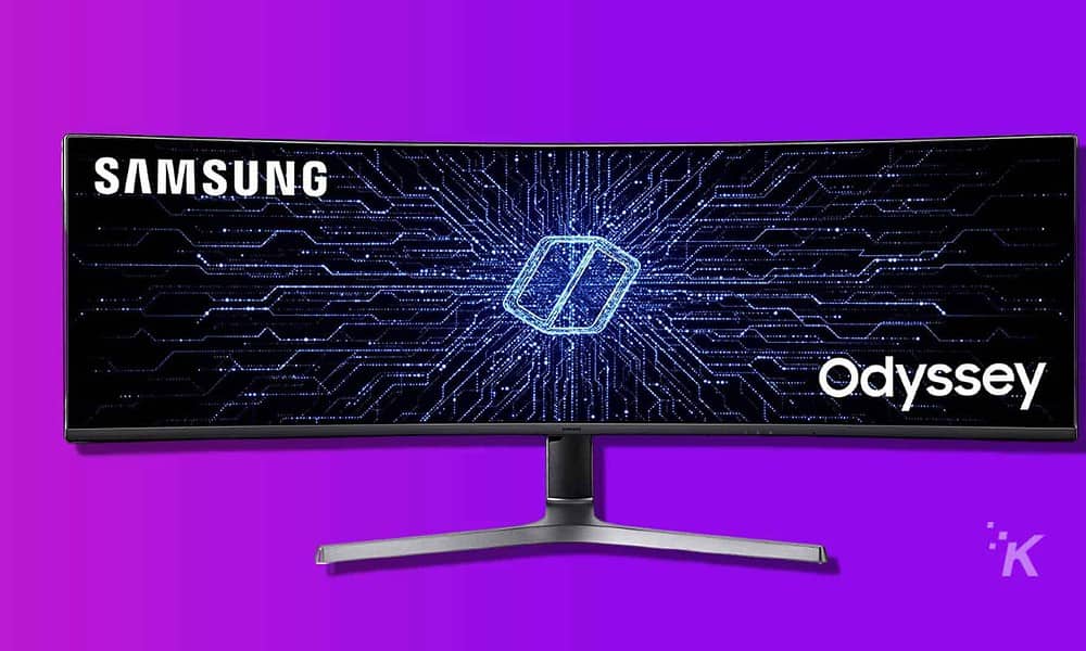 The image is showing a person using a Samsung Odyssey virtual reality headset. Full Text: SAMSUNG Odyssey İK