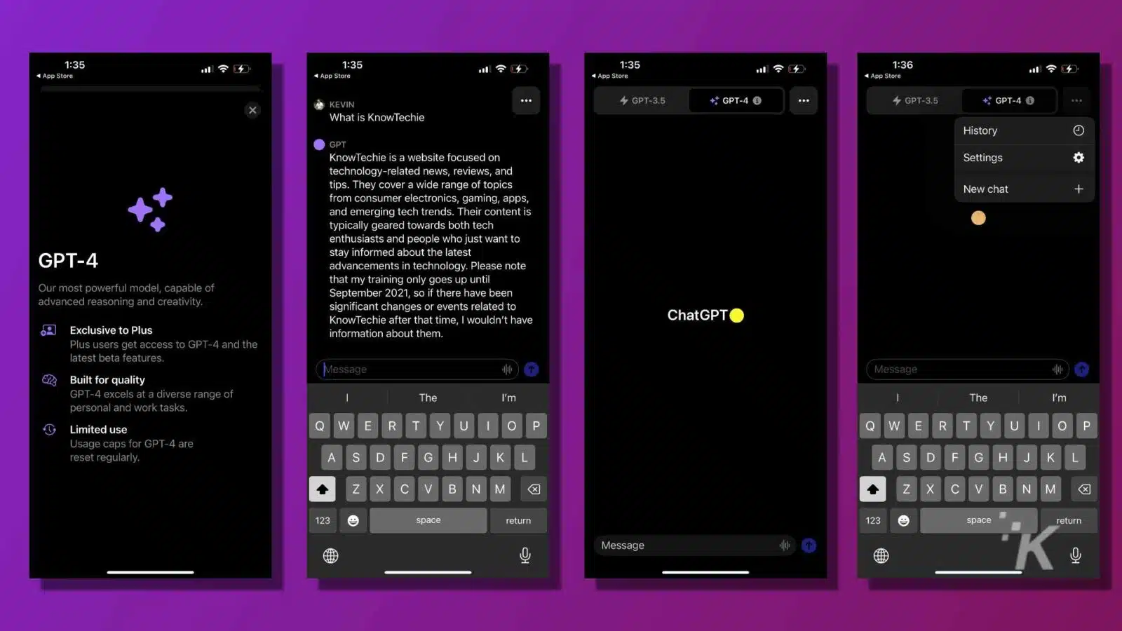 chatgpt app on ios screenshots