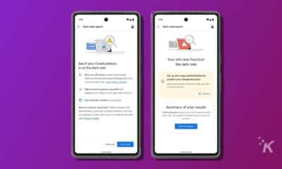 This image is showing a person taking steps to protect their online information after discovering that their email address was found on the dark web. Full Text: 9:30 9:30 - Dark web report Dark web report Your info was found on See if your Gmail address is on the dark web the dark web a Run one-off scans to see if your email address (relaxanderwatsonfille@gmail.com) Set up two-step authentication to is on the dark web. Learn how it works. protect your Google Account Add another layer of security when you sign Take action to protect yourself with in to your devices. guidance on what to do if your info is found. [2] Turn on Get reminder emails to run scans. Want to scan for more info? With a Google One Summary of your results membership, you'll get notified whenever info like your phone number, and more is found on the dark 15 data breaches leaked your email address to the web, Explore plans. dark web. View details and take action to protect yourself. View all results İK Not now Run scan
