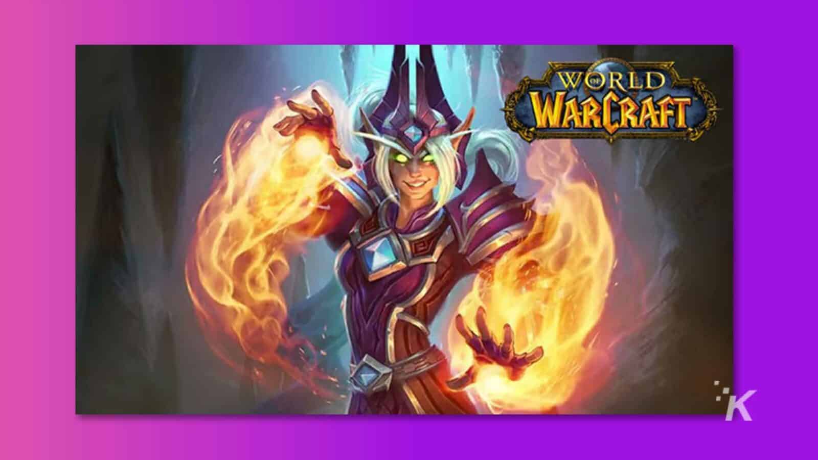 A heroic anime character is seen engaging in an action-packed adventure game in a screenshot from the popular pc game world of warcraft.