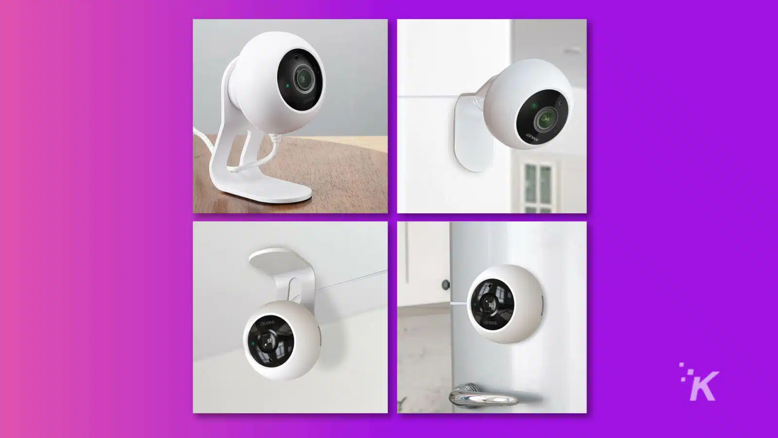 Wines security cams in action in 4 different scenes