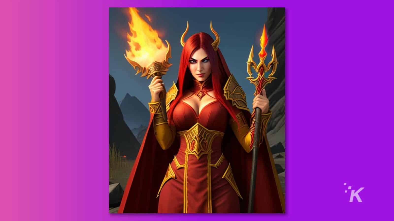 Female character in world of warcraft