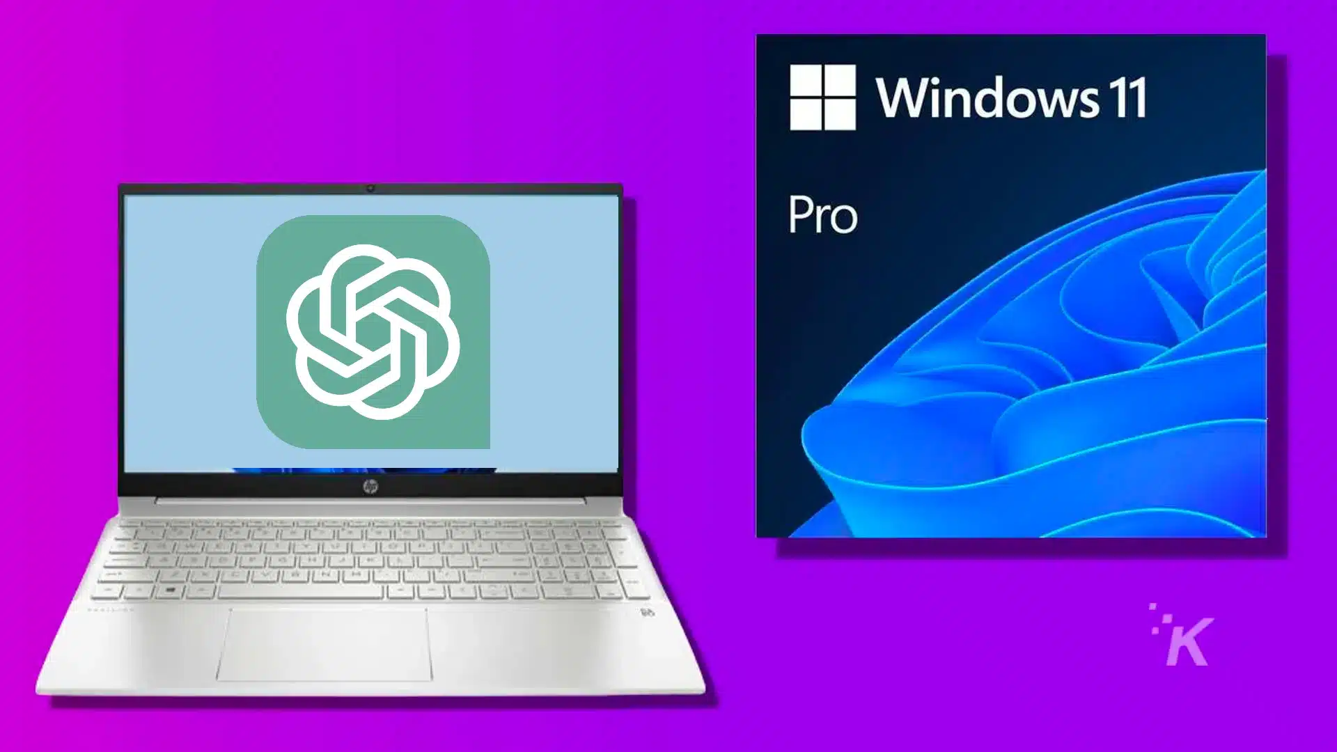 The image shows a computer screen displaying the Windows 11 Pro K operating system. Full Text: Windows 11 Pro K