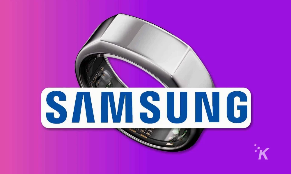 Oura ring with samsung logo