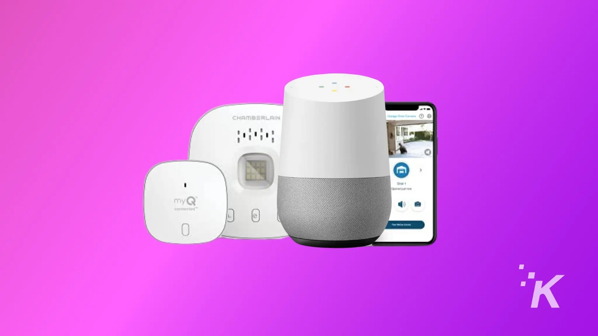 Garage door opener for best sale google home