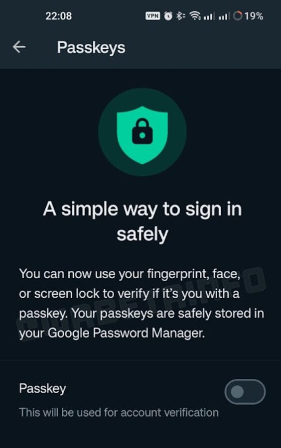 Passkey support is coming to WhatsApp