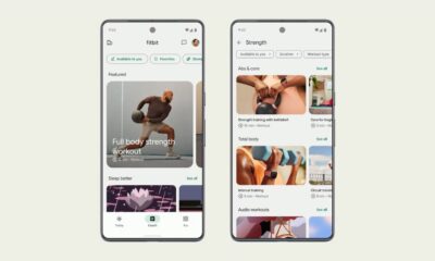 This image is showing a list of different strength and workout types that are available to the user for their fitness journey.