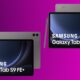 This image is showcasing the Samsung Galaxy Tab S9 FE and FE Plus models.