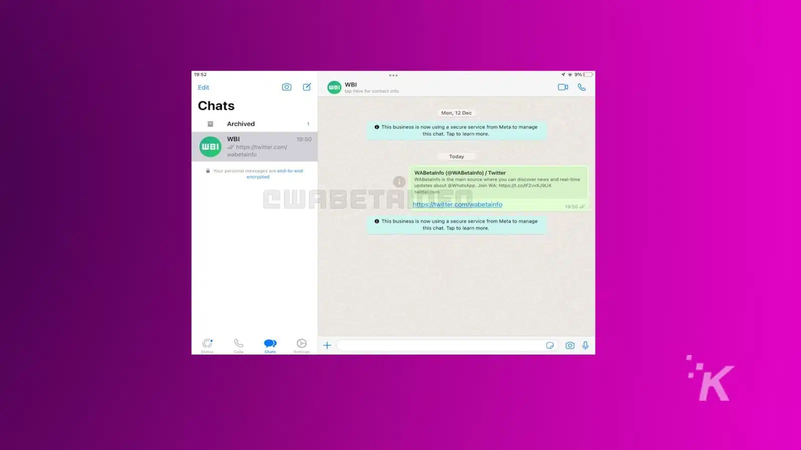 WhatsApp for iPadOS takes advantage of the larger screen 