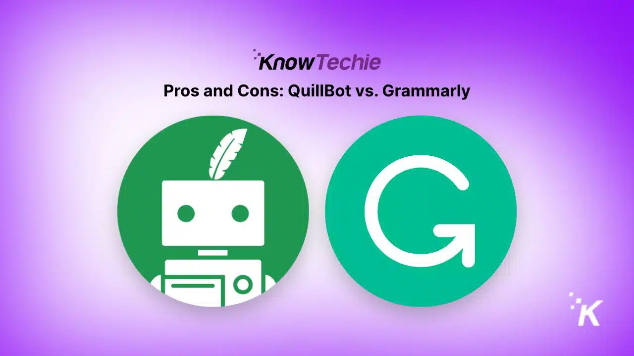 pros and cons promo image for qillbott and grammarly