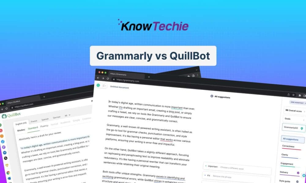 quillbot vs grammarly blog hero image