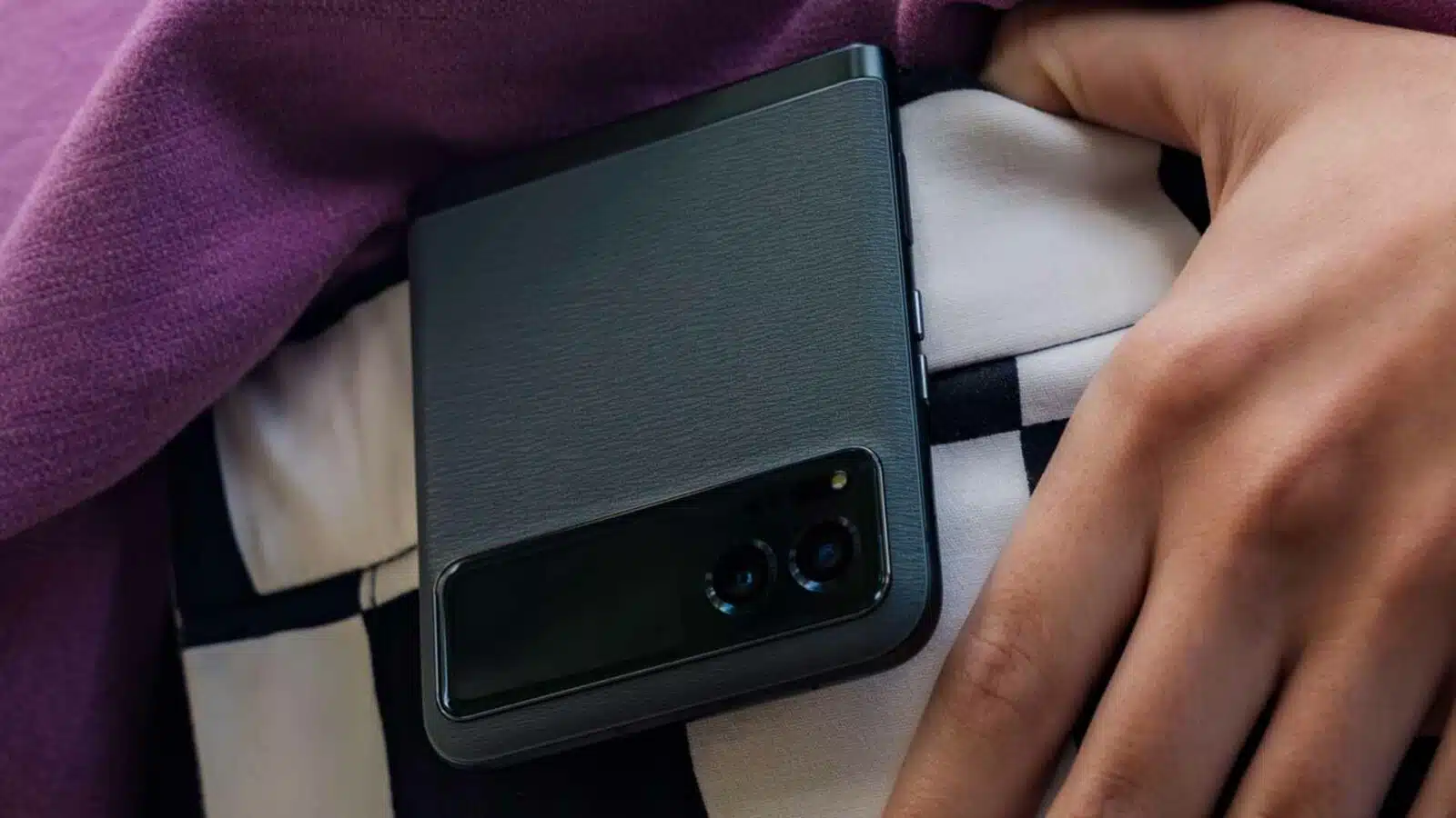 Motorola Razr phone in pocket