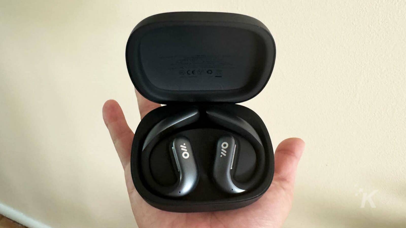 Oladance OWS Pro headphones in case