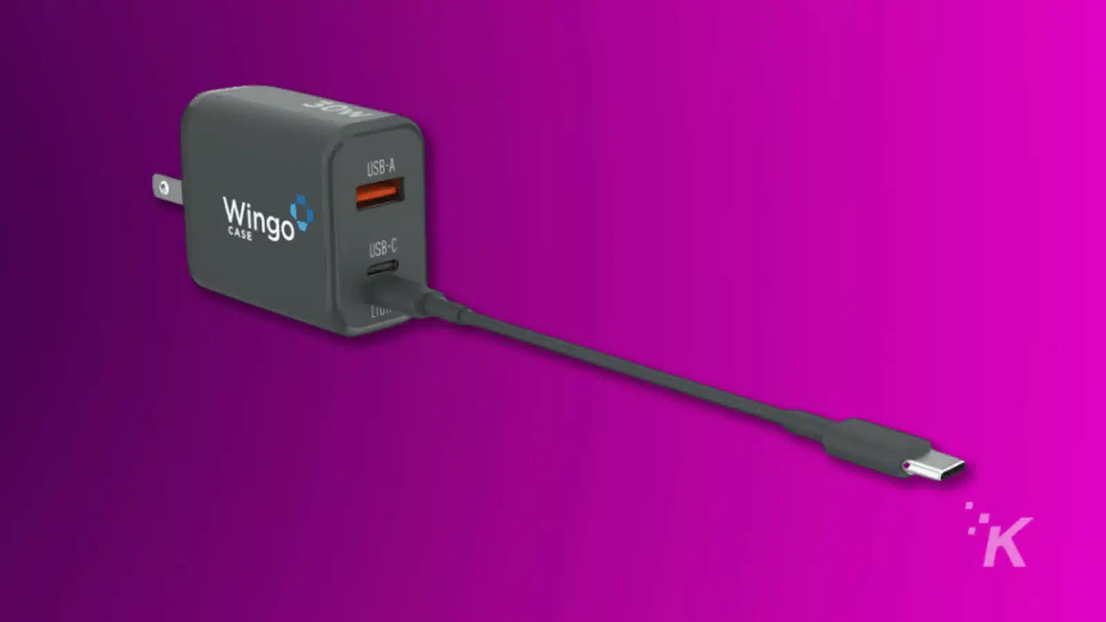 A Wingo CASE USB-A and USB-C are connected together in the image.