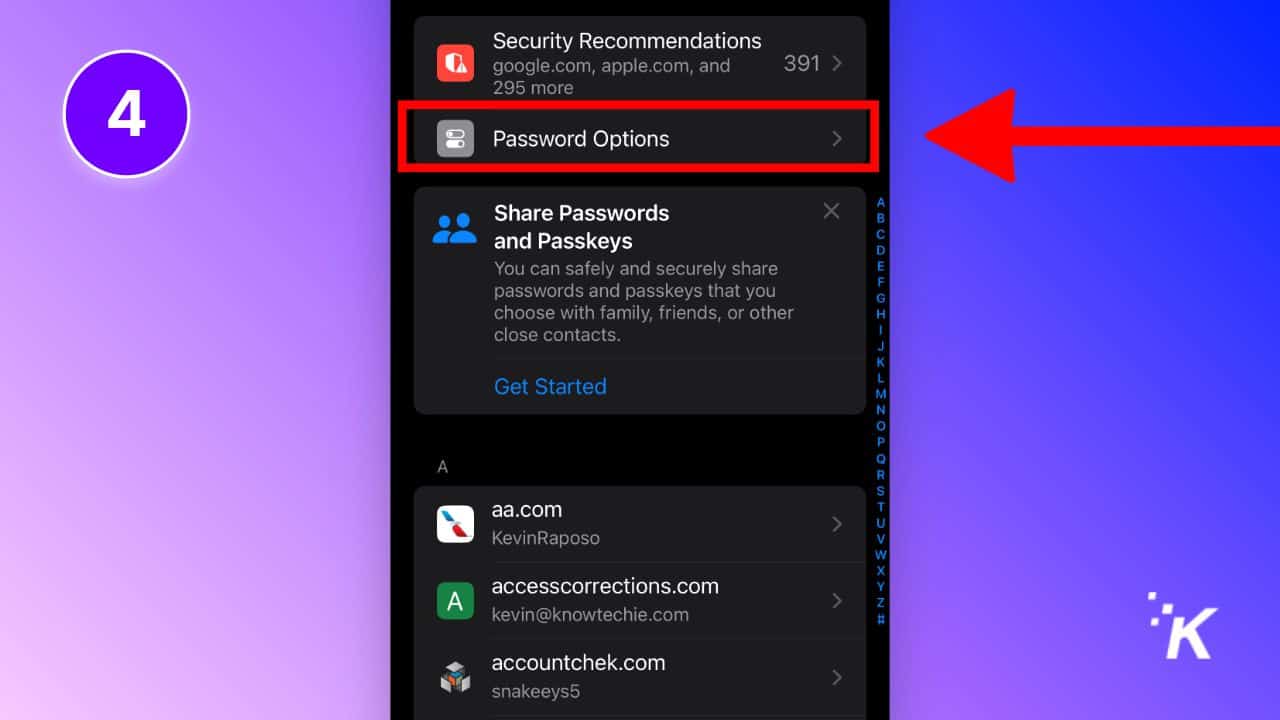 In this image, a user is being shown how to securely share passwords and passkeys with family, friends, and other close contacts.