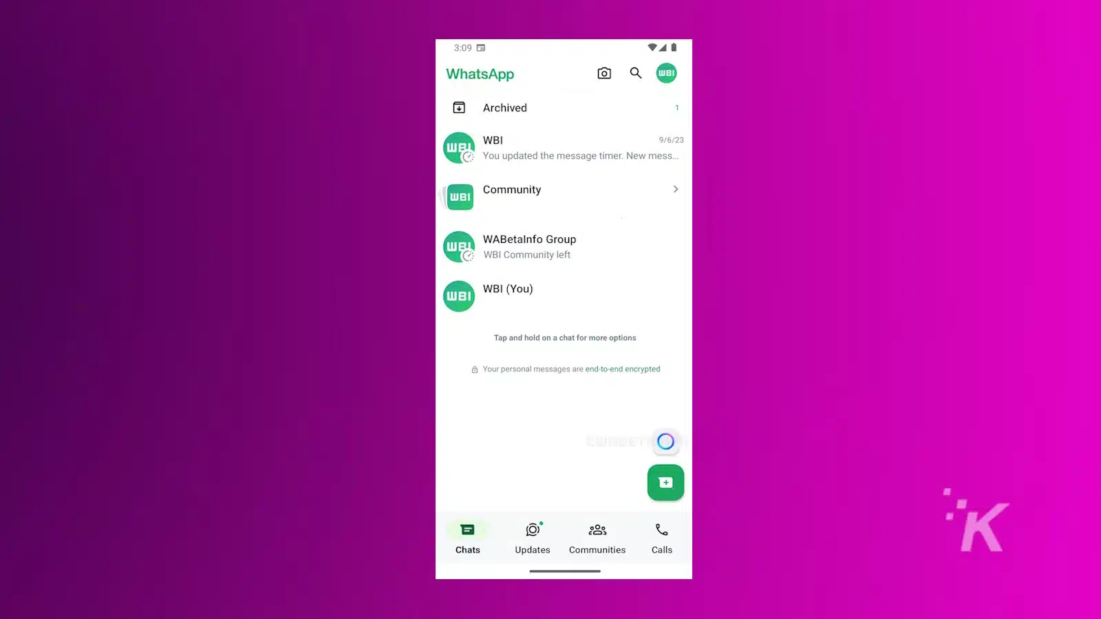 New AI Chat Shortcut on WhatsApp Beta for Android 