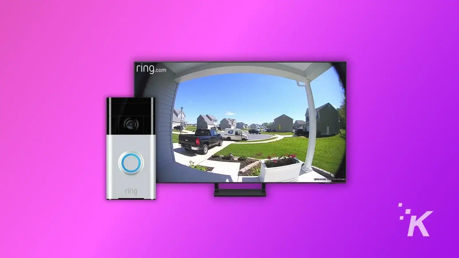 View ring hot sale camera on tv